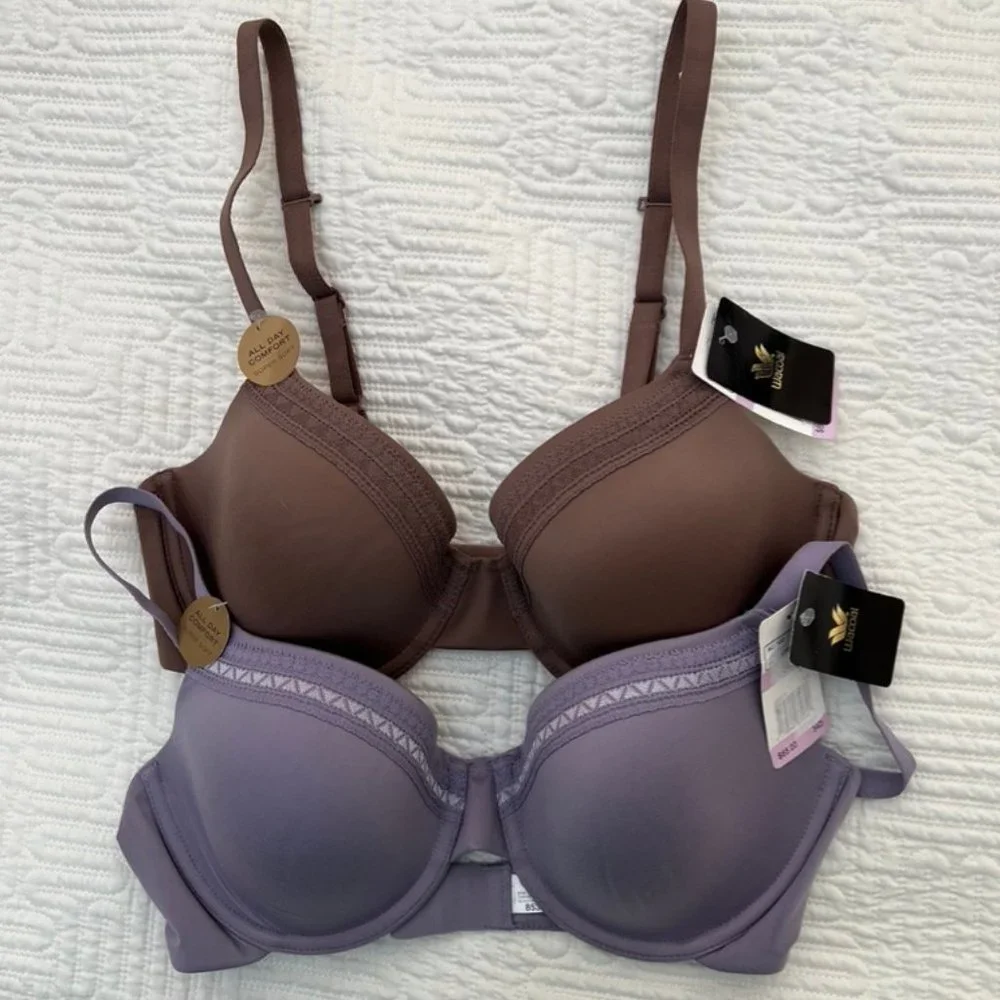 A pair of Wacoal 34 D Perfect Primer Underwire T-Shirt Bras - Picture 2 of 10